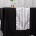 thumbnail image 5 of BalsaCircle 12x108 in White Stripes Satin Table Runner Wedding Party Linens Events Reception Decorations Supplies, 5 of 8