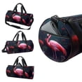 thumbnail image 3 of Flamingo Gym Bags, Shoe Bag, Sports Bag, Dance Bag - All-in-One Weekender Bag (17.7 inches) with Interior Zipper Pocket and Large Capacity, 3 of 6