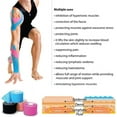 thumbnail image 6 of 2/4/6Rolls Waterproof Breathable Kinesiology Tape, Athletic Elastic Kneepad Muscle Pain Relief Knee Taping for Gym Fitness Running Tennis Swimming, 6 of 8