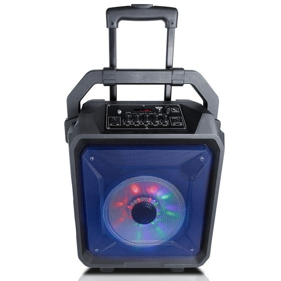 Ridgeway Rocket807 Pro 8 Inch Portable Bt Pa Speaker Built In Ridgeway Rocket807 Pro 8 Inch Portable Bt Pa Speaker Built In Battery Trolley Party Karaoke Outdoor Led Lights Usb Sd Fm Aux Com