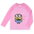 thumbnail image 5 of Despicable Me Minions Toddler Girls' Chibi Bello Raglan 2 Piece Pajama Set Long Sleeve and Pant Sleepwear Loungewear, 5 of 7
