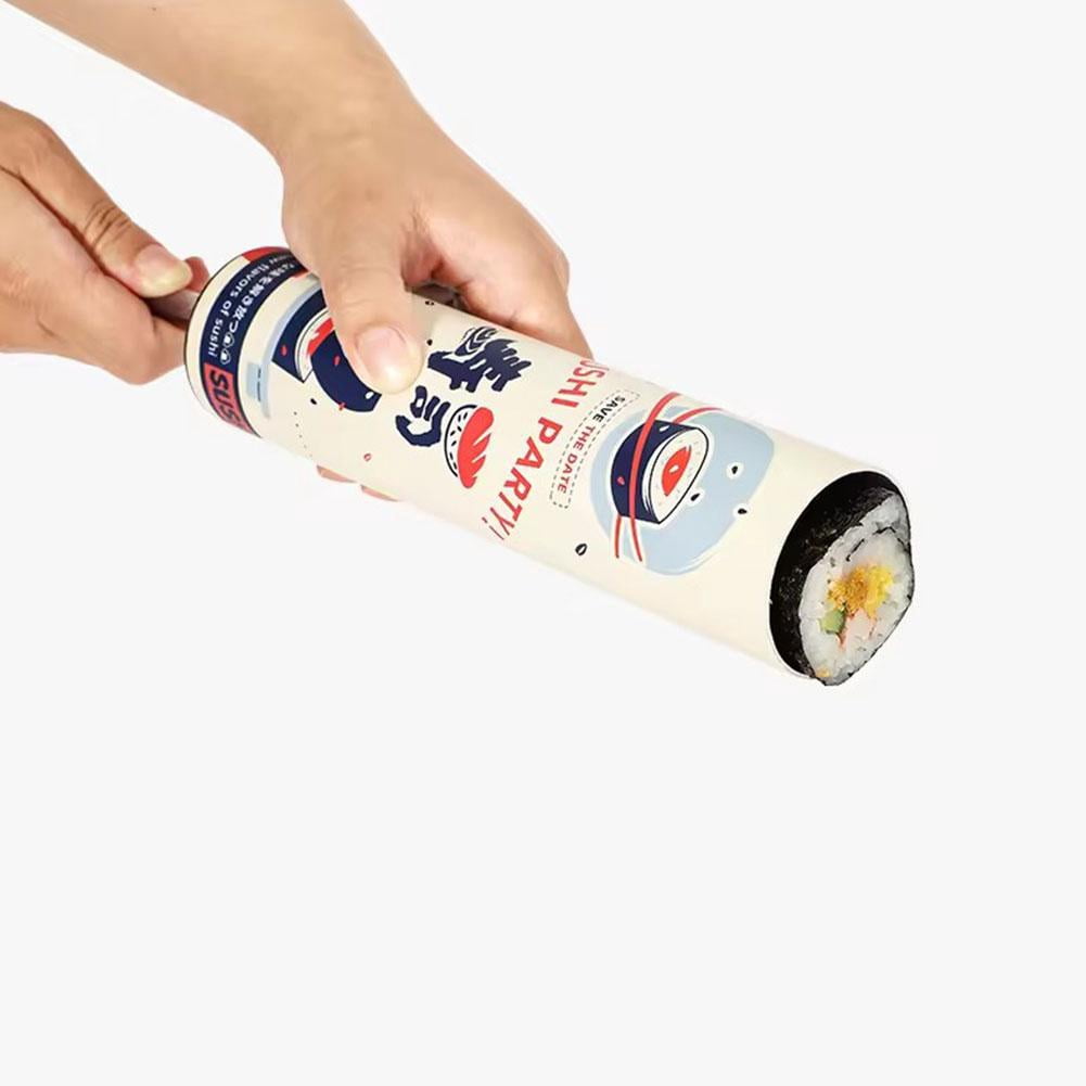 4-Pack Sushi Push Pops Containers, Robust Food-Grade Paper Sushi Tubes with Leak-Proof PVC Lining, Resilient Portable Sushi Roller Dispensers for Parties & Picnics, 8.4-Inch