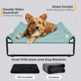 thumbnail image 3 of Veehoo Elevated Dog Bed with Dog Blanket, Outdoor Guardrail Raised Pet Cot, Medium, Beige Coffee, 3 of 9