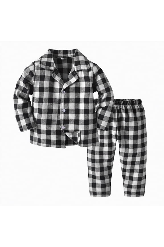 Boys School Clothes Infant Girl Autumn Winter Button Down Long Sleeve Pocket 3M 6M 12M 18M 24M 2T 3T Everyday Outfit Set 2 Pcs