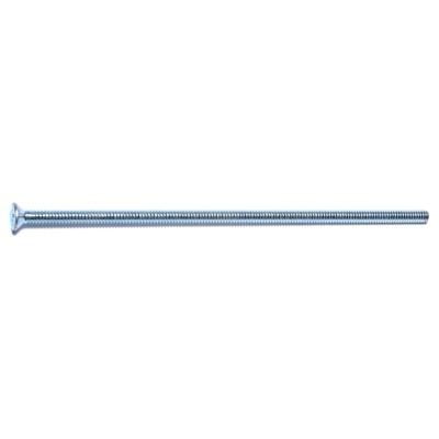

#10-24 x 6 Zinc Plated Steel Coarse Thread Phillips Flat Head Machine Screws MSCFS-666