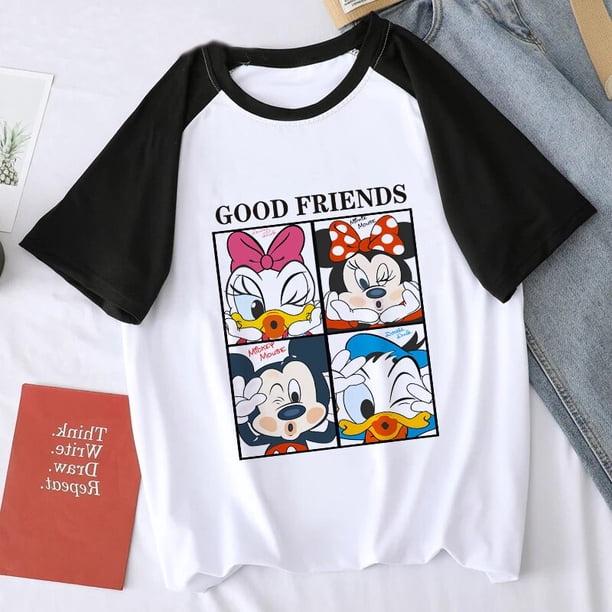 Y2k 90s Tshirt Minnie Children T-shirt Kawaii Disney T Shirt Mickey Mouse Anime Cartoons Casual Vintage Clothes Women Top TeeXXL Gao Jinjia LED