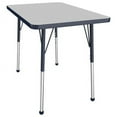thumbnail image 4 of ECR4Kids 36in x 72in Rectangle Everyday T-Mold Adjustable Activity Table Grey/Green - Toddler Swivel, 4 of 7