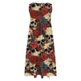 thumbnail image 5 of Qiopertar Vente de Liquidation Robe d'Été Décontractée Sans Manches Col Rond pour Femmes Offres de la Semaine Moins de 5$, 5 of 5