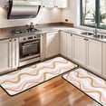 thumbnail image 3 of Kitchen Rugs Sets Of 2,Pink Gold Wave Marble Pattern Anti Fatigue Kitchen Mat Rugs Non Slip Washable,Decorative Kitchen Floor Mats for Kitchen,Sink,Laundry,17"x47"+17"x47", 3 of 5