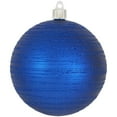 thumbnail image 2 of Christmas By Krebs 4 3/4" (120mm) Ornament [4 Pieces] Commercial Grade Indoor & Outdoor Shatterproof Plastic, Water Resistant Ball Shape Ornament Decorations (Regal Blue with Dark Blue Tangles), 2 of 8