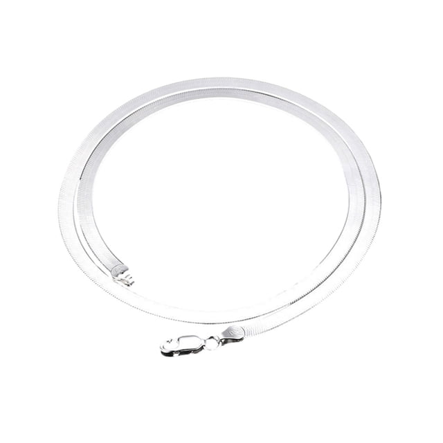Minnieouse Collar de cadena de hoja de lujo, artesanía exquisita, joyería de plata de ley, collar de plata 925, 50cm Type3 NO3