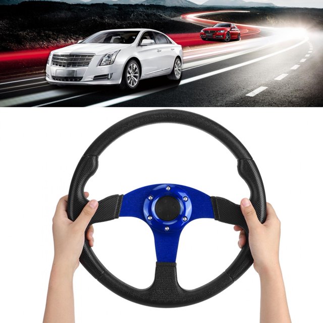 Steering Wheel, 350mm/14in Racing Car Sport Steering Wheel Deep Dish 6Universal Modified Car Modified Accessory
