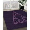 thumbnail image 3 of Ahgly Company Machine Washable Indoor Round Transitional Purple Iris Purple Area Rugs, 7' Round, 3 of 7