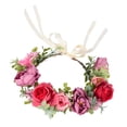 thumbnail image 1 of Diadema de flores rosa Zulema corona de flores, 1 of 8