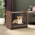 thumbnail image 2 of Pefilos 25" Dog Crate Furniture, Indoor Dog Kennel with Removable Tray and Lockable Door, Decorative Pet Cage Dog House, Brown, 2 of 8