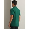 thumbnail image 3 of INSPIRE CHIC Mens Short Sleeve Contrast Color Summer Golf Formal Business Polo Shirts L Dark Green, 3 of 6