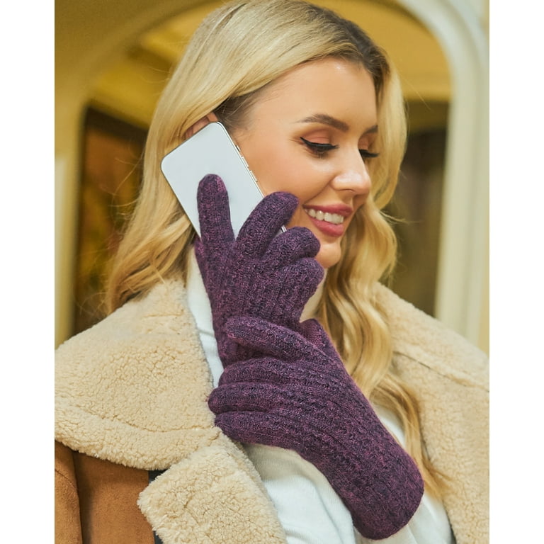 Fur texting gloves outlet