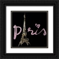 thumbnail image 1 of Sommers, Mindy 26x26 Black Ornate Wood Framed with Double Matting Museum Art Print Titled - Paris Love, 1 of 4