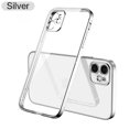 thumbnail image 1 of Funda Transparente De Silicona Con Marco Cuadrado De Lujo Para iPhone 11 12 13 14 Pro Max Mini X XR 7 8 Plus SE 3 Trasera, 1 of 4