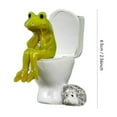 thumbnail image 3 of Funny Toilet Ornament - Whimsical Resin Decorative Figurine for Home Living Room Bedroom Ideal Novelty, 3 of 7