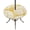 Mustard Yellow, variant on Round Outdoor Tablecloth with Umbrella Hole and Zipper, Vintage Shell Yellow Tablecloth with Elastic Waterproof, Summer Ocean Coastal Patio Table Covers for 36" - 44" Picnic Pool Tables