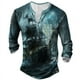 thumbnail image 1 of Camiseta Vintage para hombre, camisa de manga larga con cuello en V de imitación de algodón, ropa informal de gran tamaño, Camisa estampada con ancla de barco, otoño, 1 of 4