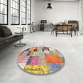thumbnail image 3 of Ahgly Company Indoor Rectangle Contemporary Cherry Red Patchwork Area Rugs, 2' x 5', 3 of 6