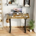 thumbnail image 5 of Furmax 40" Height Adjustable Standing Desk with Locking Wheels Ergonomic Stand up Desk with Memory Preset,Brown, 5 of 7