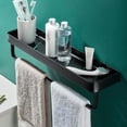 thumbnail image 4 of Corner Shower Caddy  Shower Rack Black Bathroom Shelves No Drilling Shower Caddy Stainless Steel Wall Mounted Self Adhesive for bathroom kitchen-B60cm, 4 of 7