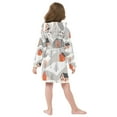 thumbnail image 7 of FORMRS Niños Bathrobe Unisex Hooded Robe Soft Plush Pajamas Sleepwear, Size 7-9T, Snow Cartoon Houses, 7 of 7