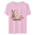 thumbnail image 5 of Xihbxyly Easter Shirts for Women Funny Bunny T-Shirt Loose Plus Size Short Sleeves Graphic Tee Tops Easter Egg Holiday Shirt Round Neck Top, 5 of 5