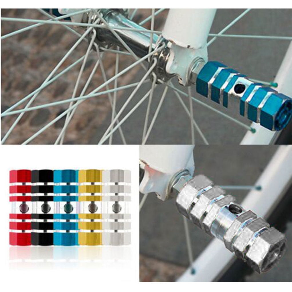 1 Pair Mountain Bicycle Axle Pedal Alloy Foot Stunt Pegs Cylinder Mtb Bike  Pedal Anti-slip Front Rear Axle Foot Pick -t