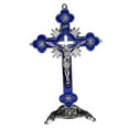 thumbnail image 1 of Crucifijo de aleación Cruz de pared Cristo en Jesús Crucifixión Artesanía Decoración de la iglesia para la sala de estar Casa Capilla , azul SM SunniMix Crucifijo Cruz, 1 of 8