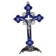thumbnail image 1 of Crucifijo Cruz Crucifijo y soporte Estatuilla Cristo en Jesús Crucifixión Regalos católicos Artesanía Iglesia Decoración para la iglesia Oficina Hogar , azul, 1 of 9
