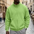 thumbnail image 2 of Men's Zip Up Sweatshirt Mock Neck Fleece Lined Jacket Soft Full Zipper Fall Winter Casual Jacket, 2 of 6