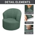 thumbnail image 5 of ZZYuan Sofa Covers Clearance Round Club Swivel Barrel Chair Cover Modern Accent Round Club Armchair Slipcover Soft Stretch Chair Covers for Living Room Couch Covers, 5 of 7