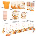 thumbnail image 3 of NWOKYZGH Fall Maple Leaf Pumpkin Thanksgiving Fall theme Disposable Paper Plates Tablecloth Paper Towel Party Set Decoration Supplies, 3 of 6
