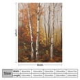 thumbnail image 4 of Chilfamy Trees Leaves Nature Ideal Comfy Throw Blanket Soft Plush Blankets for All Seasons 50x60in, 4 of 6