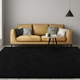 thumbnail image 2 of 5x8 Feet Black Thickened Memory Foam Indoor Minimalist Carpet, 2 of 8