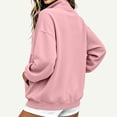 thumbnail image 4 of Yyeselk Women's Half Zip Sweatshirt Lightweight Stand Collar Sweatshirts for Women Long Sleeve Loose Fit Fall Clothes Pink S, 4 of 7