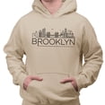 thumbnail image 2 of Skyline Brooklyn New York Hoodie Sweatshirt Unisex 4X-Large Sand, 2 of 5