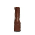 thumbnail image 4 of Steve Madden Gallagher Brown Zipper Closure Rounded Toe Classy Ankle Boots (Brown, 6), 4 of 4