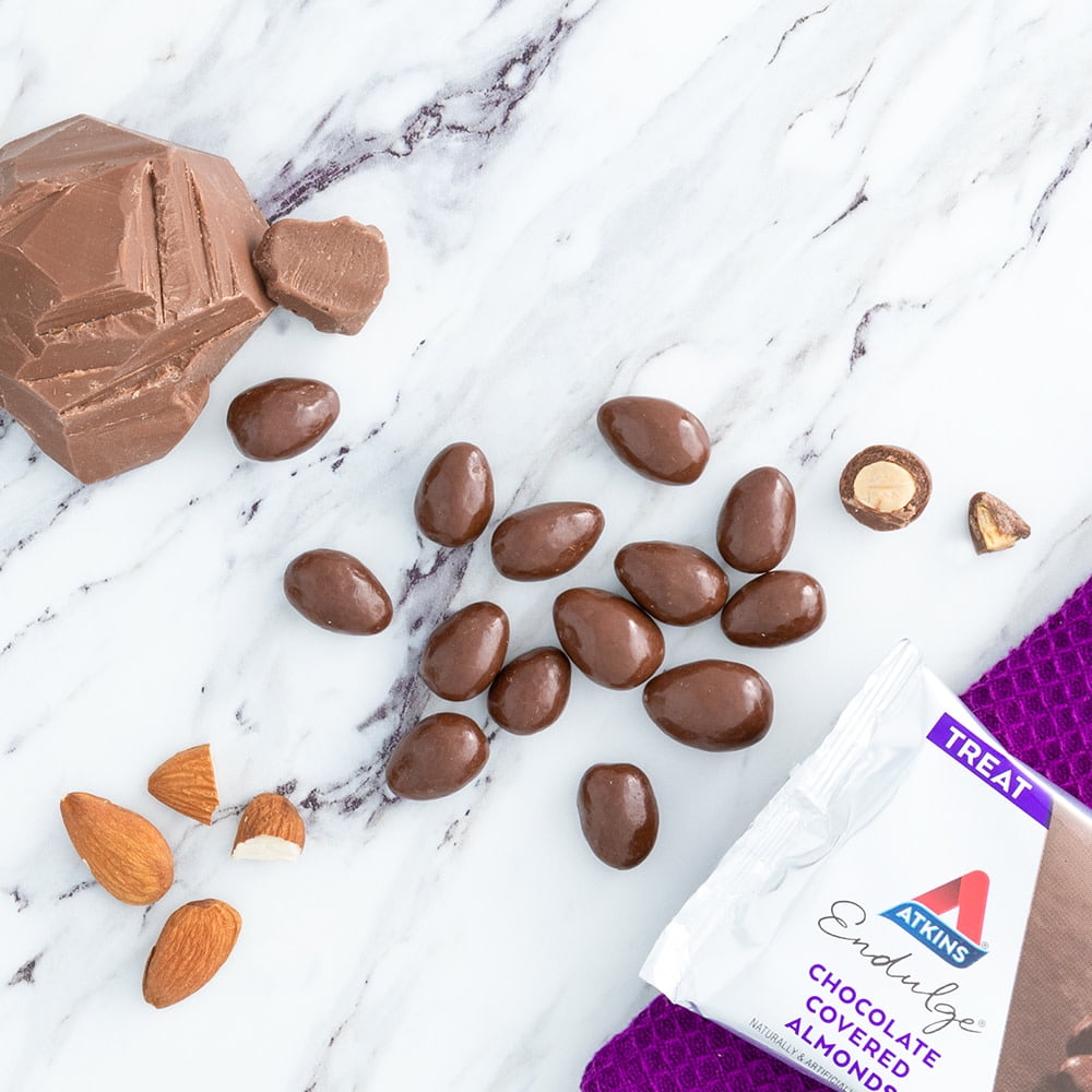 Atkins Endulge Treat, Chocolate Covered Almonds, Keto Friendly, 4/5ct Boxes