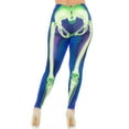 thumbnail image 2 of Creamy Soft Leggings Premium Women's Cyan Blue Skeleton Bones Extra Plus, High Rise, Stretchy, Comfortable, 3X-5X Leggings - by USA Fashion, 2 of 2