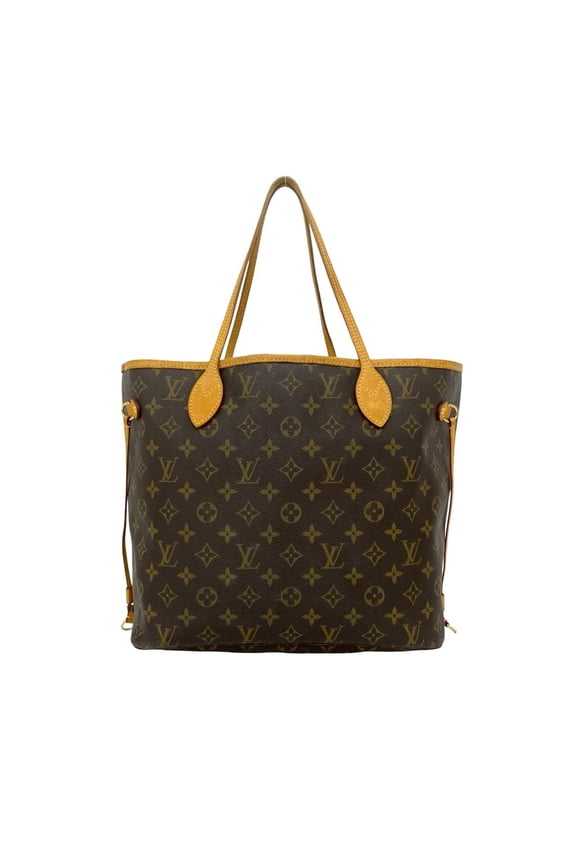 Pre-Owned LOUIS VUITTON Neverfull MM Monogram Leather Tote Bag Handbag Semi-Shoulder Brown 41893