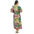 thumbnail image 5 of Bimba Exclusive Rayon Maxi Kaftan Chic Coverup Dress Drawstring Waist Night Wear, 5 of 8
