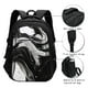 thumbnail image 3 of Balery Fluid Black White Paint Swirls Mochila con carga USB para hombre y mujer - Mochila impermeable y antirrobo para laptop con puerto USB para viajes, trabajo, 3 of 7