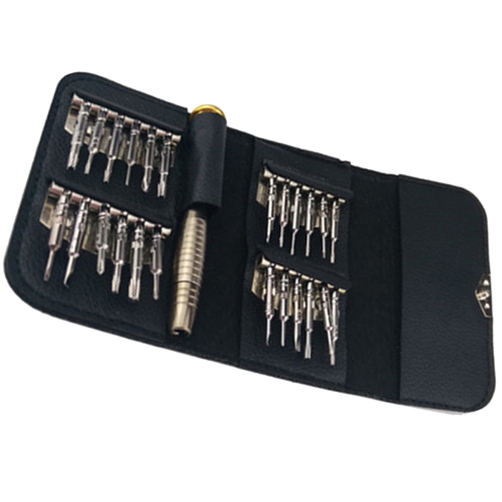 LOLIPPYY 25 Pcs Screw Driver for Glasses Metal Black Multifunctional Screwdriver Set for Repairs Back to School