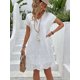 thumbnail image 3 of EMERY ROSE Ladies Embroidery V Neck Hollow Out Summer Dress, 3 of 3
