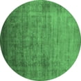 thumbnail image 1 of Ahgly Company Indoor Round Oriental Emerald Green Industrial Area Rugs, 5' Round, 1 of 4